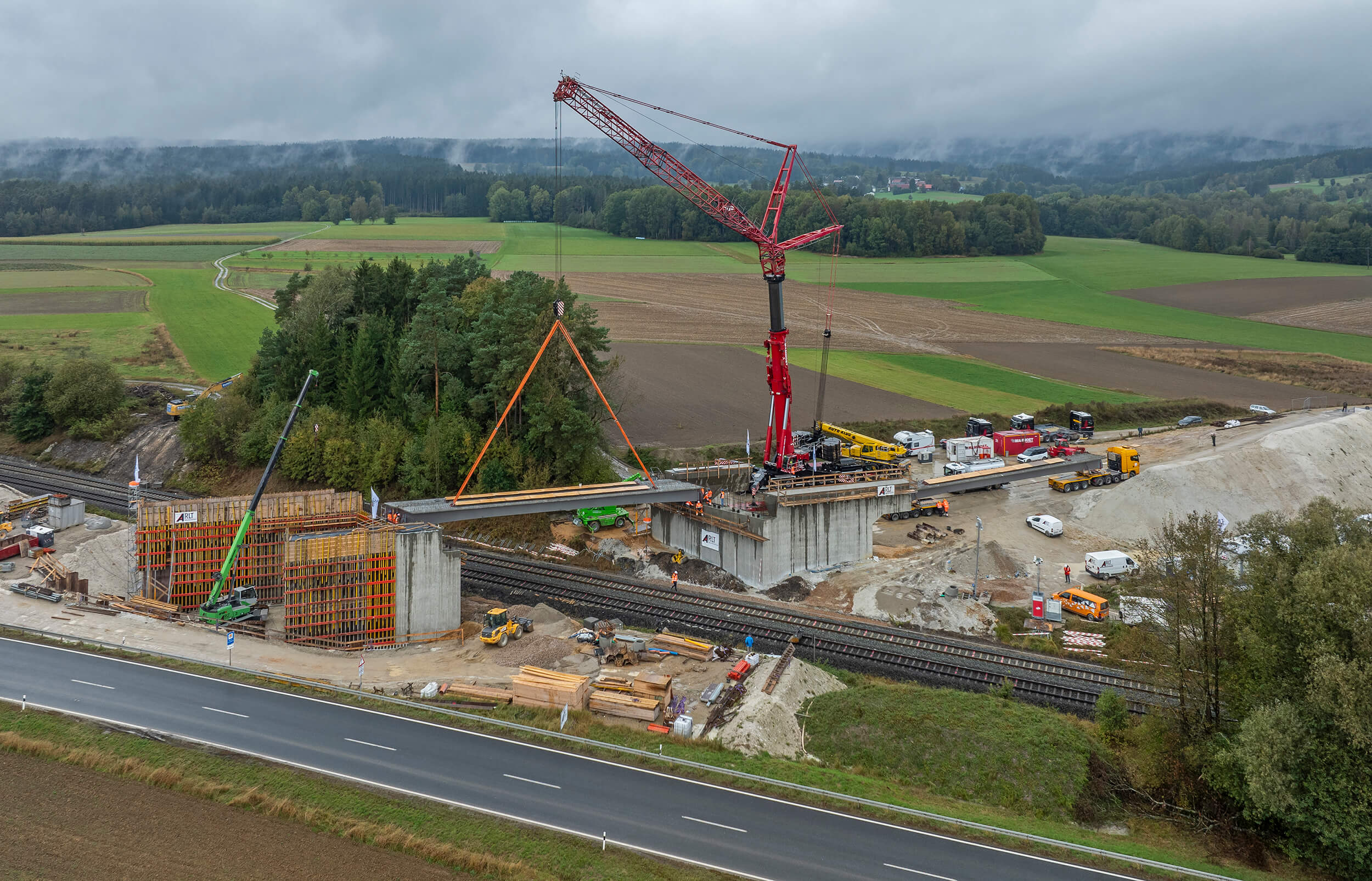 Brückeneinhub BW0-1 bei Waldershof 2024 für Staatliches Bauamt Amberg-Sulzbach
