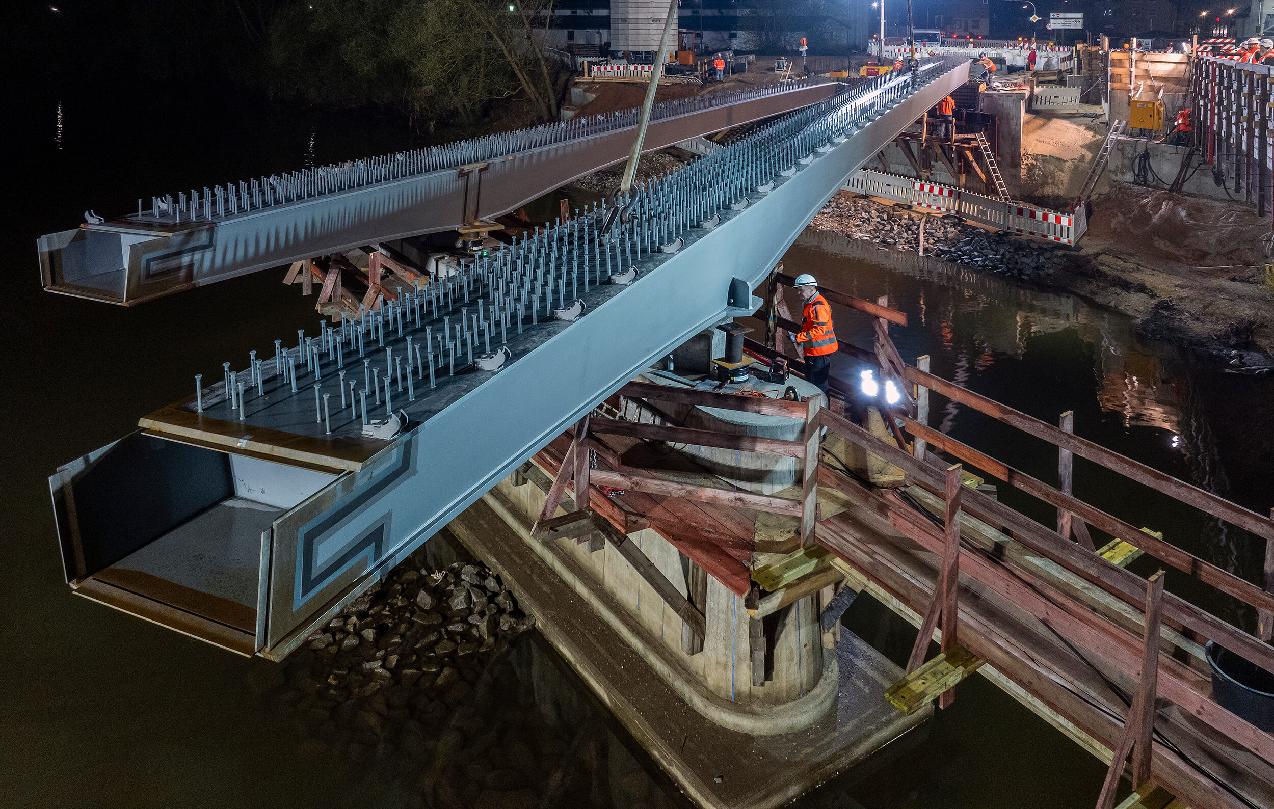 Brückeneinhub Schwarzenfeld 2024 für Staatliches Bauamt Amberg-Sulzbach